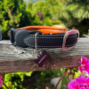 Collier Stravinsky avec support Air-tag Noir