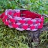 collier-pour-chien-tresse-paracord-biothane-magenta-rose