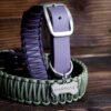 collier-tresse-paracord-mauve-vert